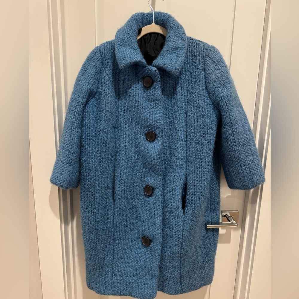VINTAGE jacket peacoat blue blazer women’s coat, button up, great condition M - Picture 4 of 7